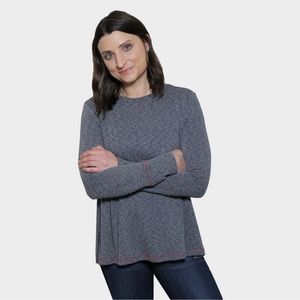 Women's Long Sleeve Reverse Stitch Swing Top